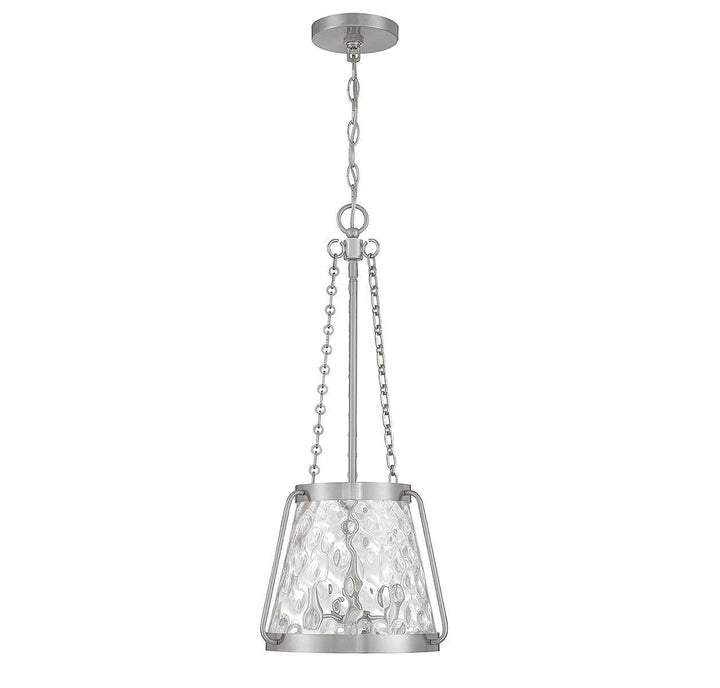 Crawford Three Light Pendant in Satin Nickel Savoy House