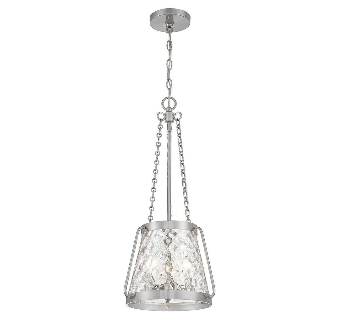 Crawford Three Light Pendant in Satin Nickel Savoy House