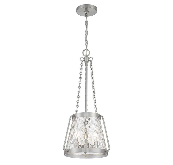 Crawford Three Light Pendant in Satin Nickel Savoy House