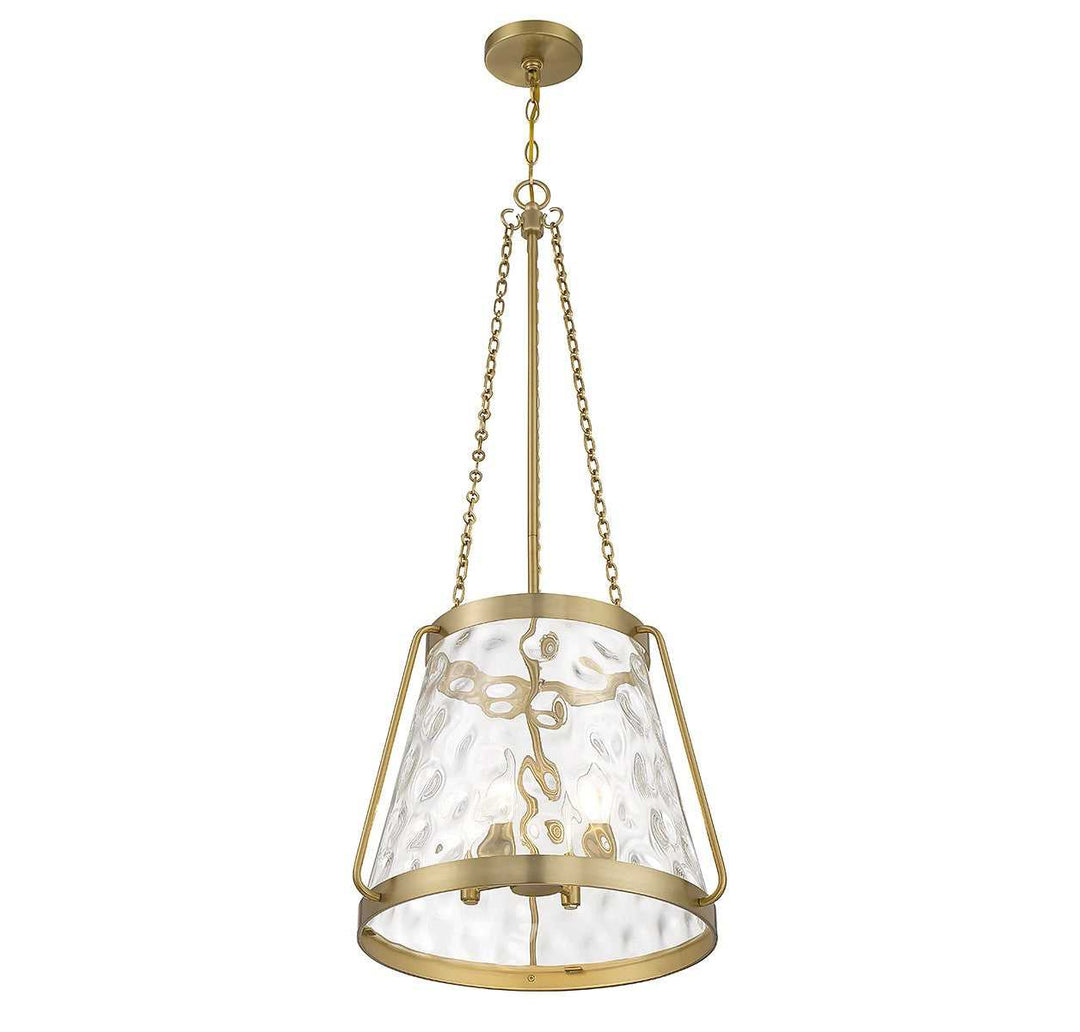 Crawford Four Light Pendant in Warm Brass Savoy House
