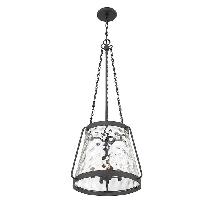 Crawford Four Light Pendant in Matte Black Savoy House