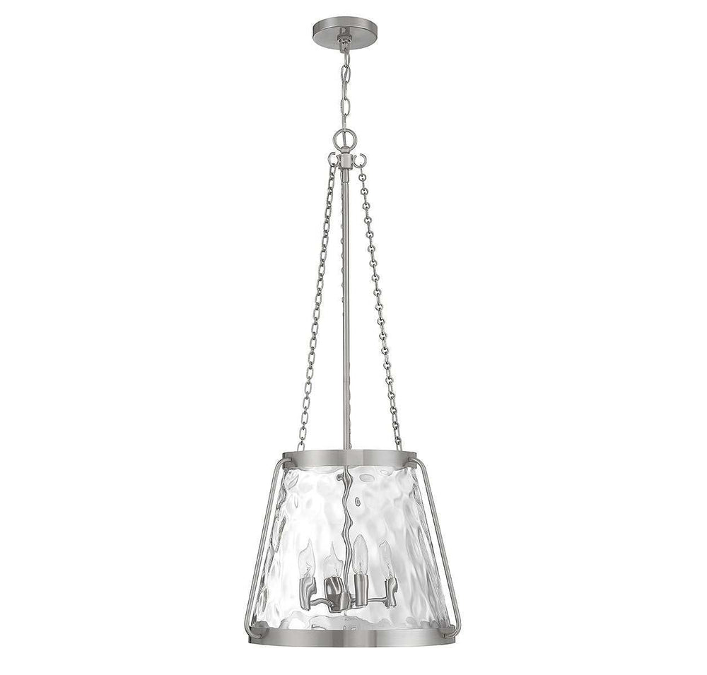 Crawford Four Light Pendant in Satin Nickel Savoy House