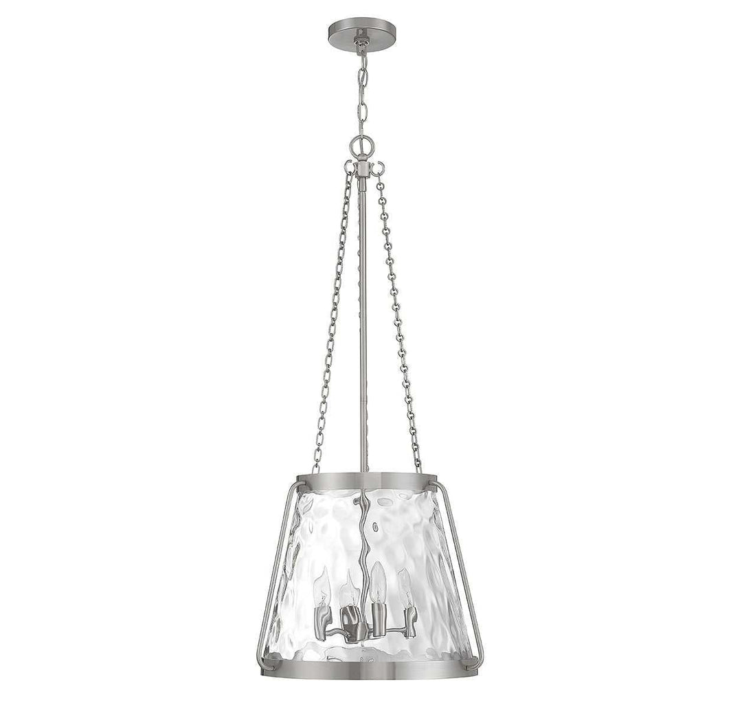 Crawford Four Light Pendant in Satin Nickel Savoy House