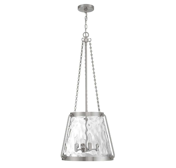 Crawford Four Light Pendant in Satin Nickel Savoy House