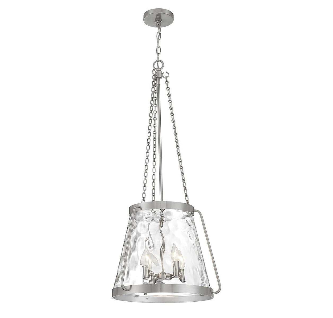 Crawford Four Light Pendant in Satin Nickel Savoy House