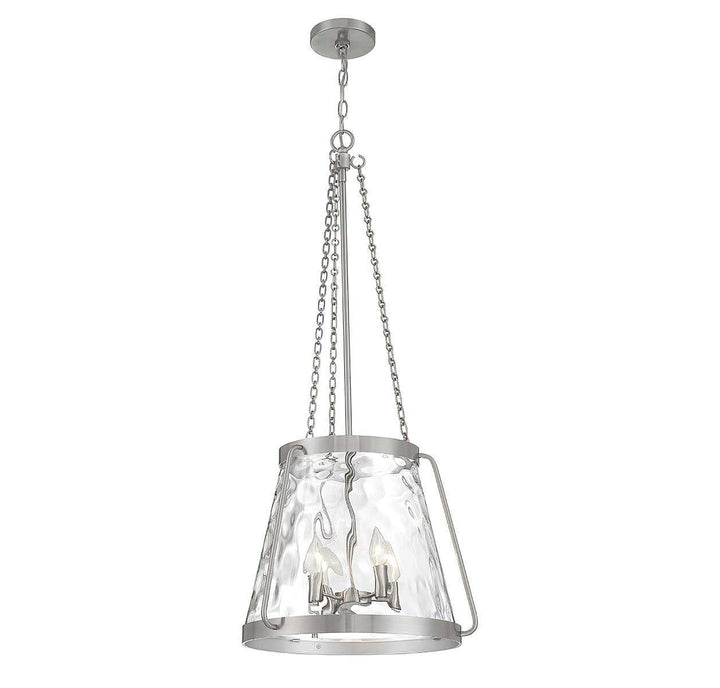 Crawford Four Light Pendant in Satin Nickel Savoy House