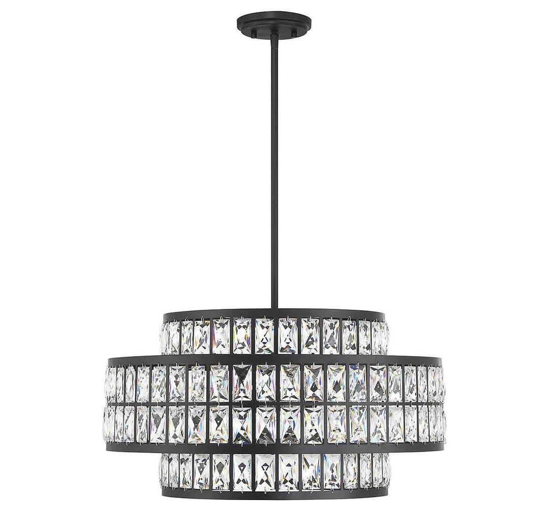Renzo Four Light Pendant in Matte Black Savoy House