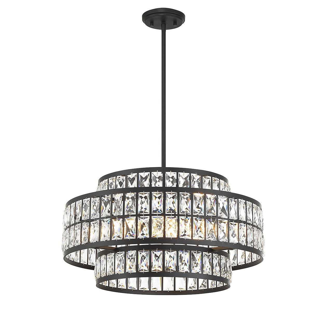 Renzo Four Light Pendant in Matte Black Savoy House