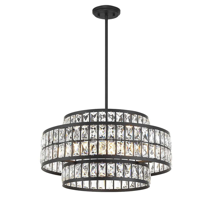 Renzo Four Light Pendant in Matte Black Savoy House