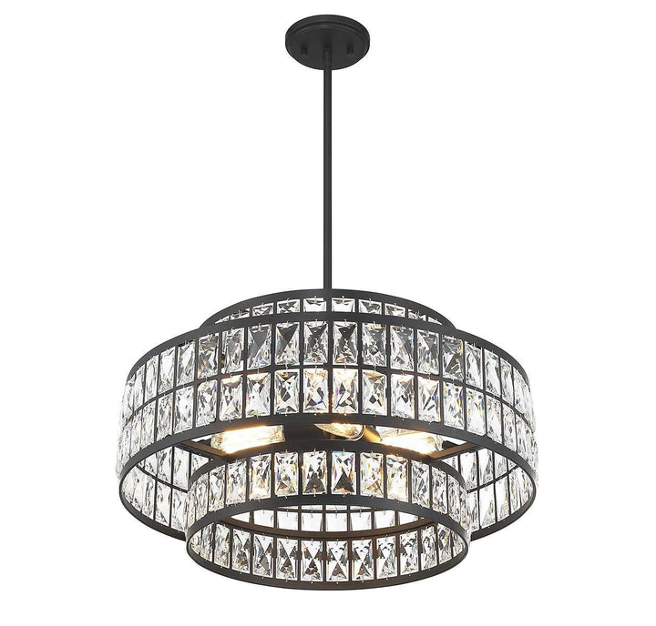 Renzo Four Light Pendant in Matte Black Savoy House
