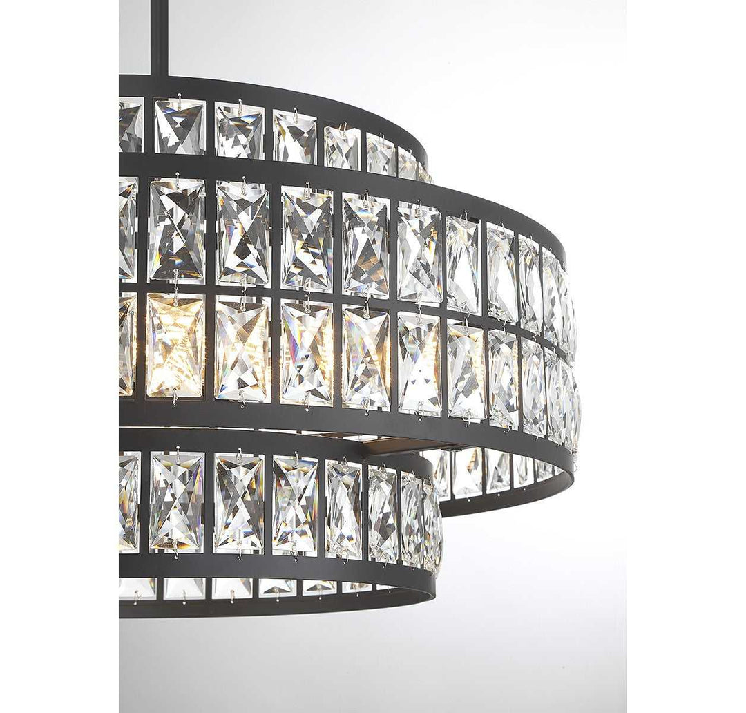 Renzo Four Light Pendant in Matte Black Savoy House