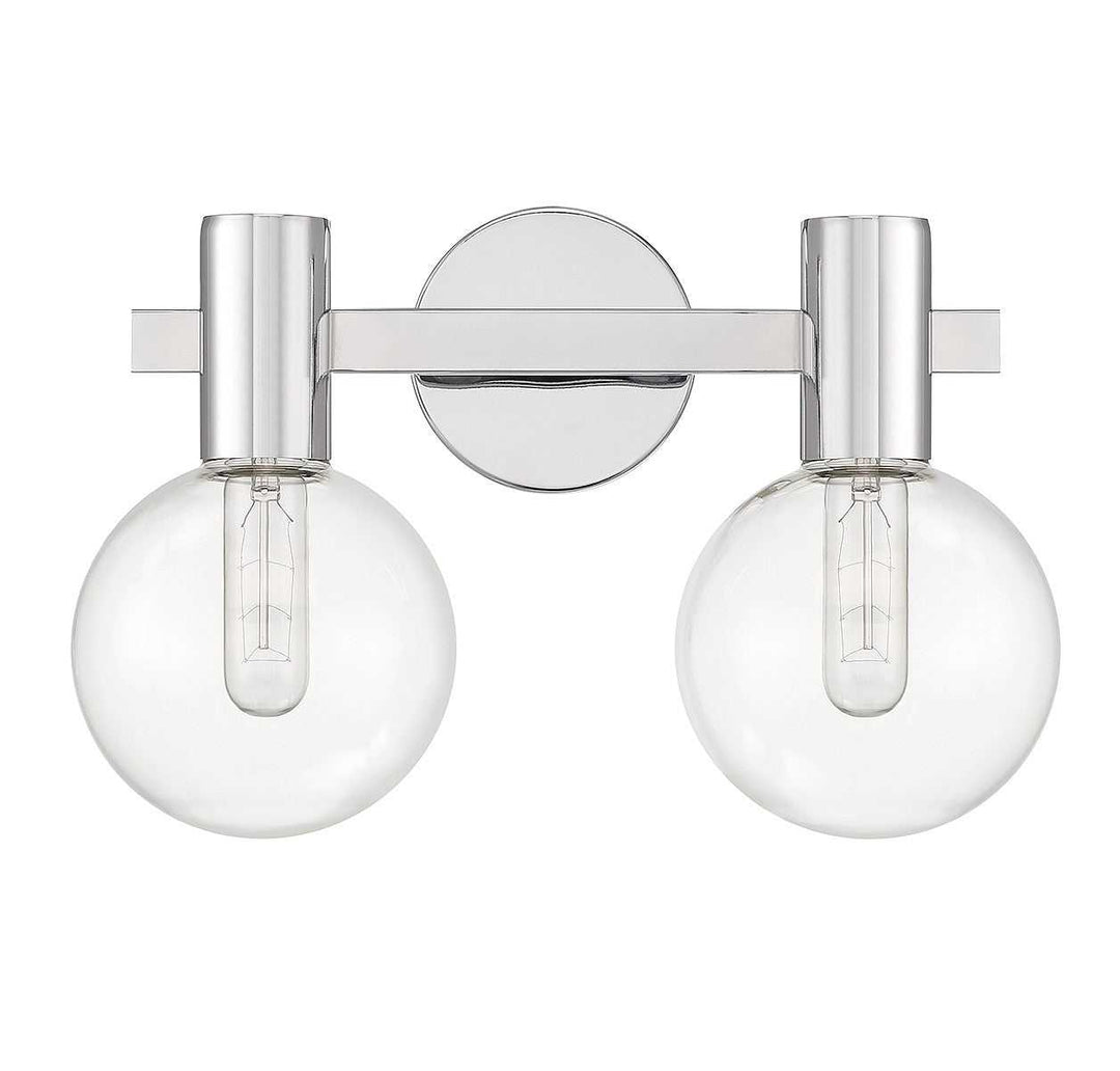 Wright Two Light Bathroom Vanity in Chrome Savoy House