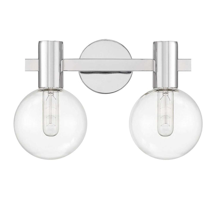 Wright Two Light Bathroom Vanity in Chrome Savoy House