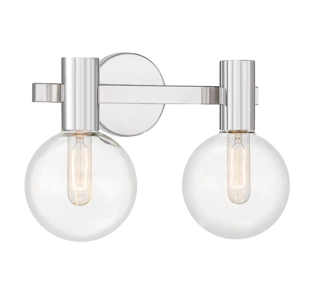 Wright Two Light Bathroom Vanity in Chrome Savoy House