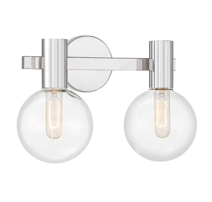 Wright Two Light Bathroom Vanity in Chrome Savoy House