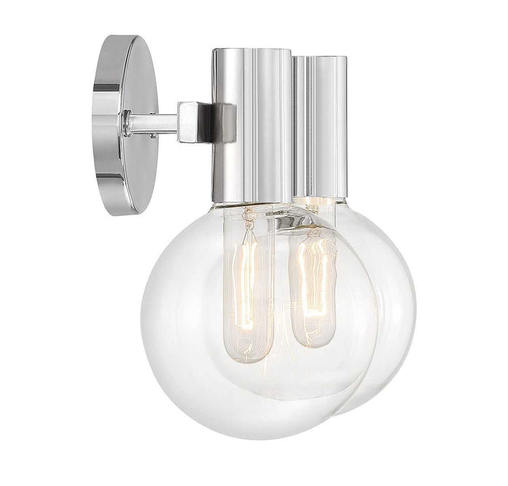 Wright Two Light Bathroom Vanity in Chrome Savoy House