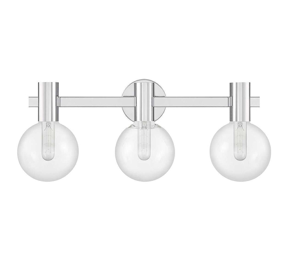 Wright Three Light Bathroom Vanity in Chrome Savoy House