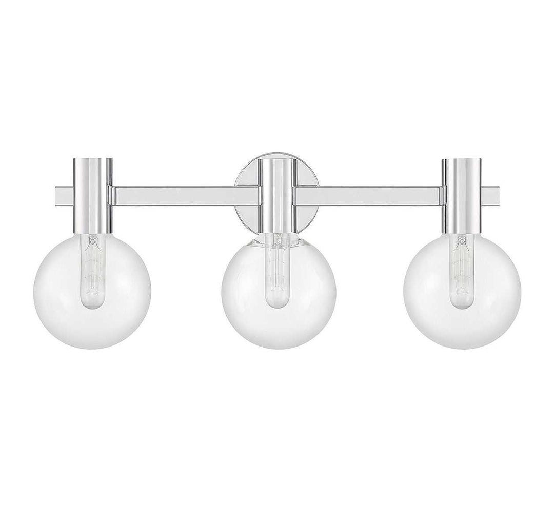 Wright Three Light Bathroom Vanity in Chrome Savoy House