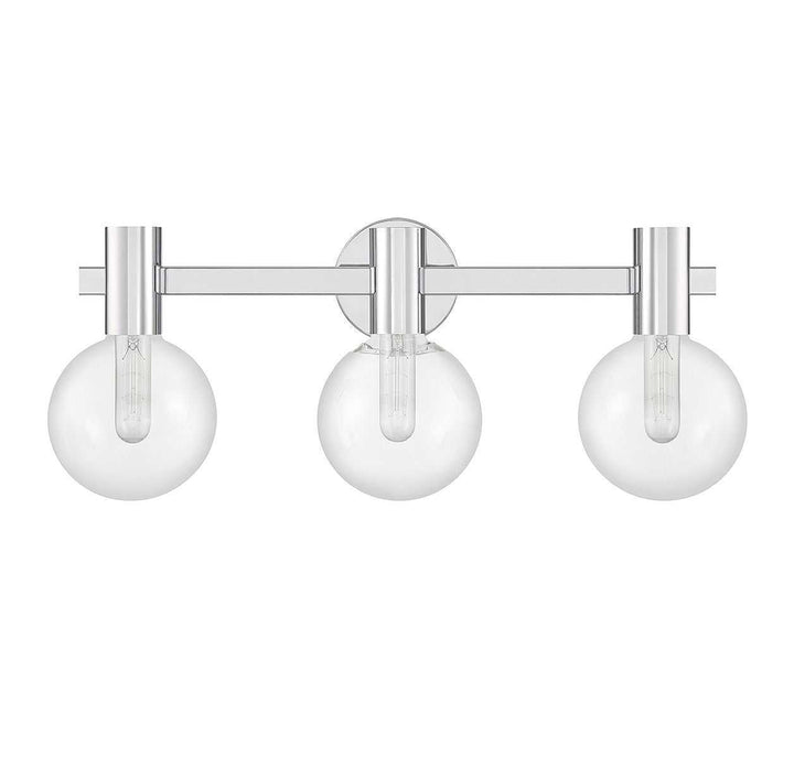 Wright Three Light Bathroom Vanity in Chrome Savoy House