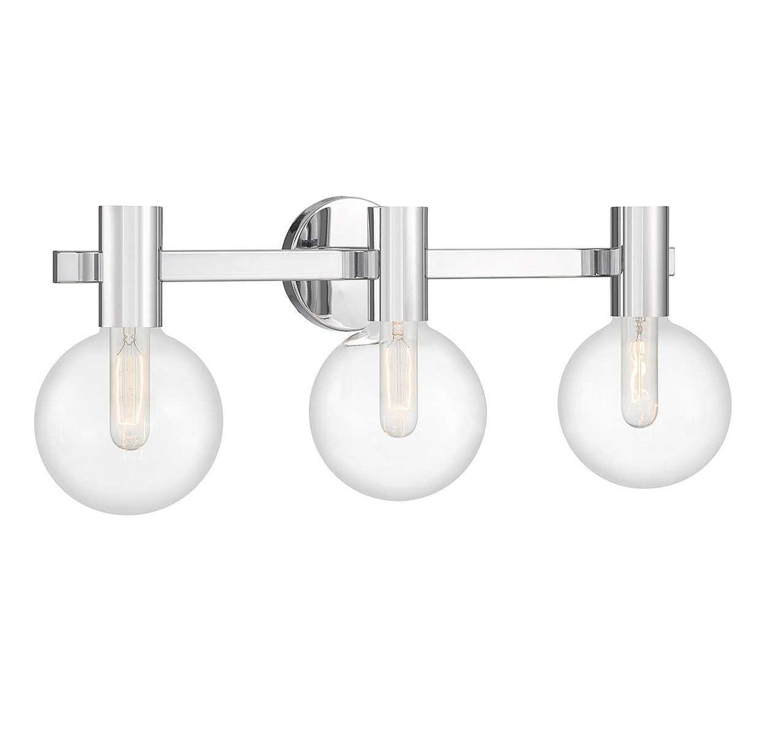 Wright Three Light Bathroom Vanity in Chrome Savoy House