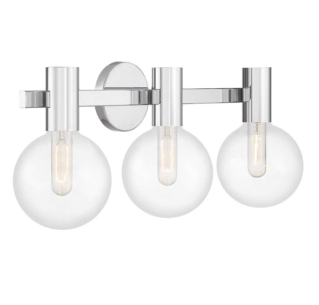 Wright Three Light Bathroom Vanity in Chrome Savoy House