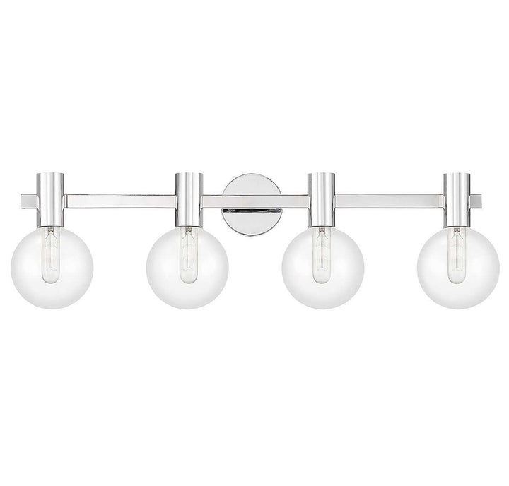 Wright Four Light Bathroom Vanity in Chrome Savoy House