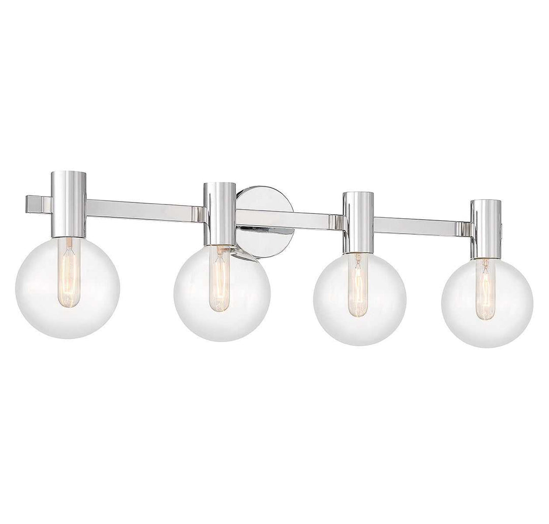 Wright Four Light Bathroom Vanity in Chrome Savoy House