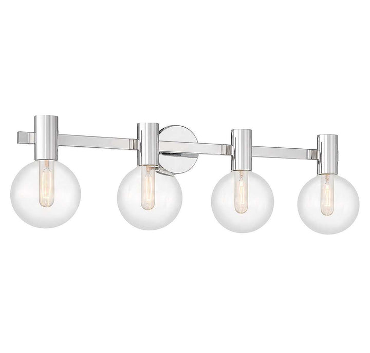 Wright Four Light Bathroom Vanity in Chrome Savoy House