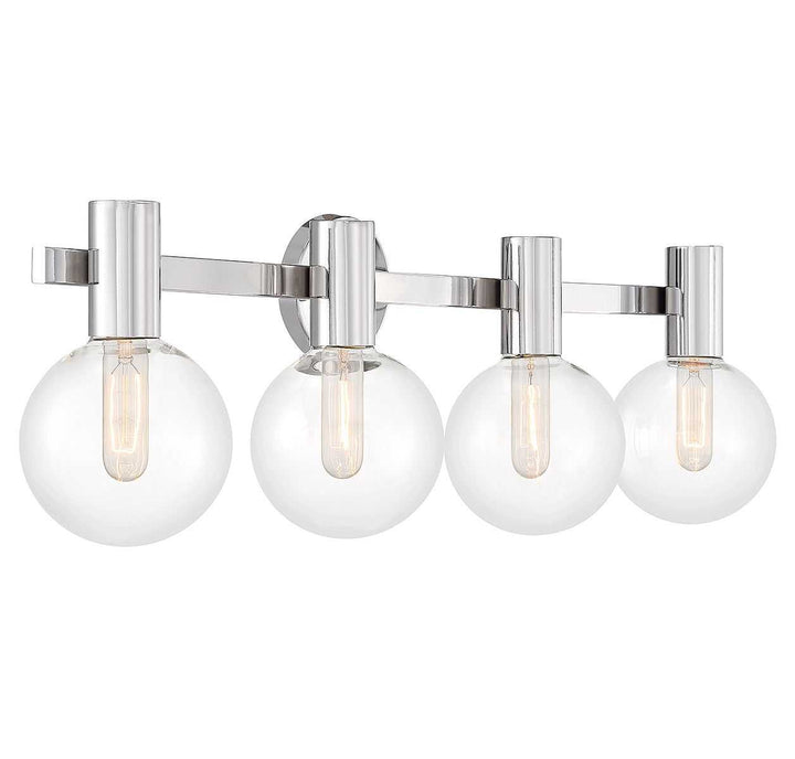 Wright Four Light Bathroom Vanity in Chrome Savoy House