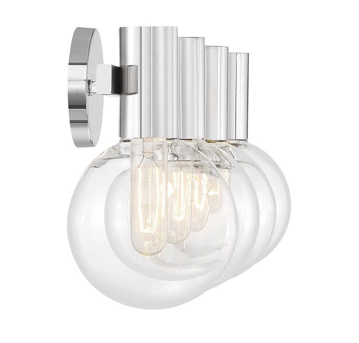 Wright Four Light Bathroom Vanity in Chrome Savoy House