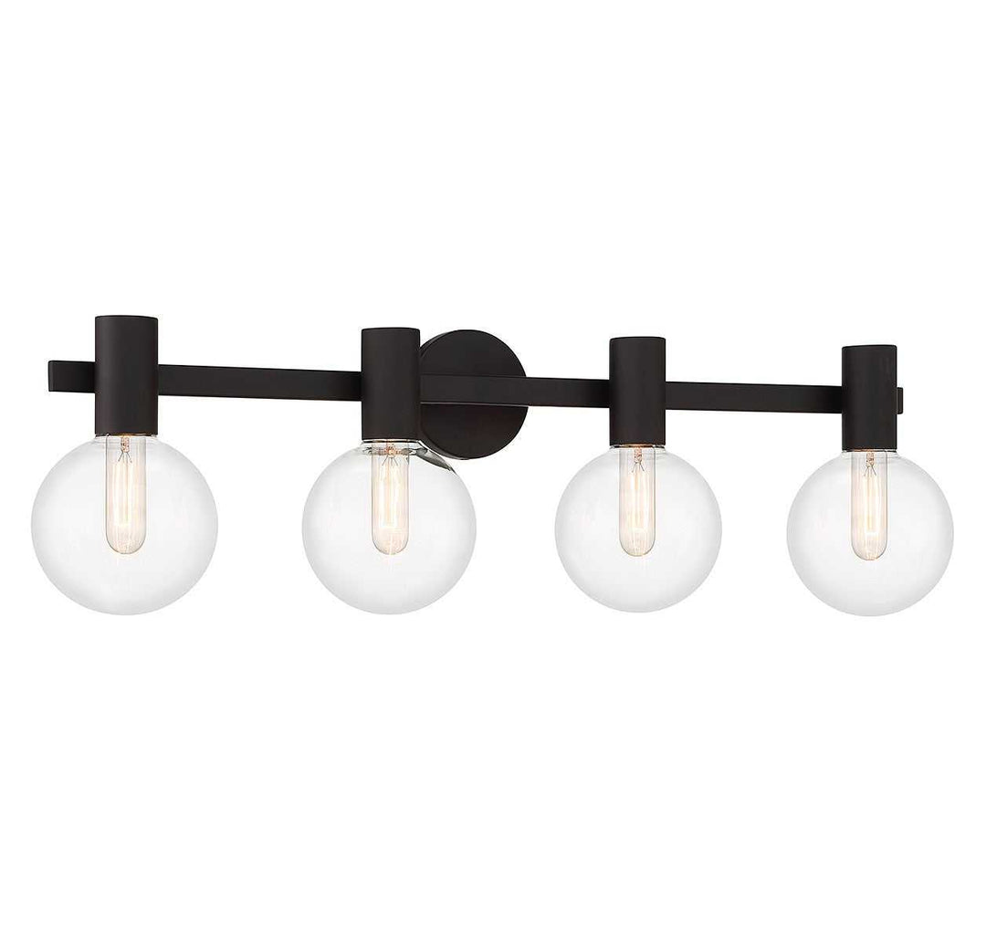 Wright Four Light Bathroom Vanity in Matte Black Savoy House