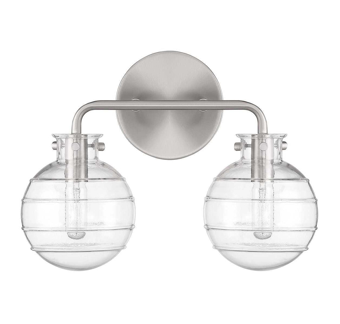 Mason Two Light Bathroom Vanity in Satin Nickel Savoy House