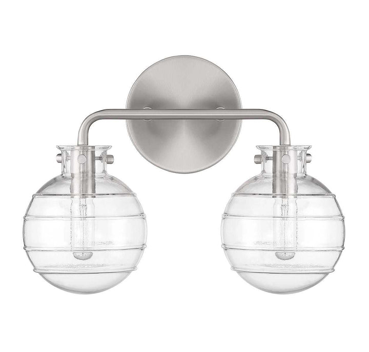 Mason Two Light Bathroom Vanity in Satin Nickel Savoy House