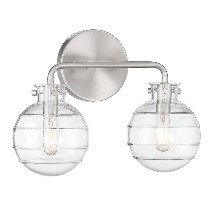 Mason Two Light Bathroom Vanity in Satin Nickel Savoy House