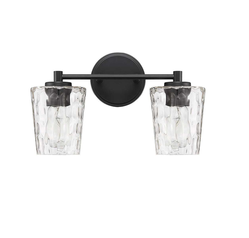 Ballas Two Light Bathroom Vanity in Matte Black Savoy House