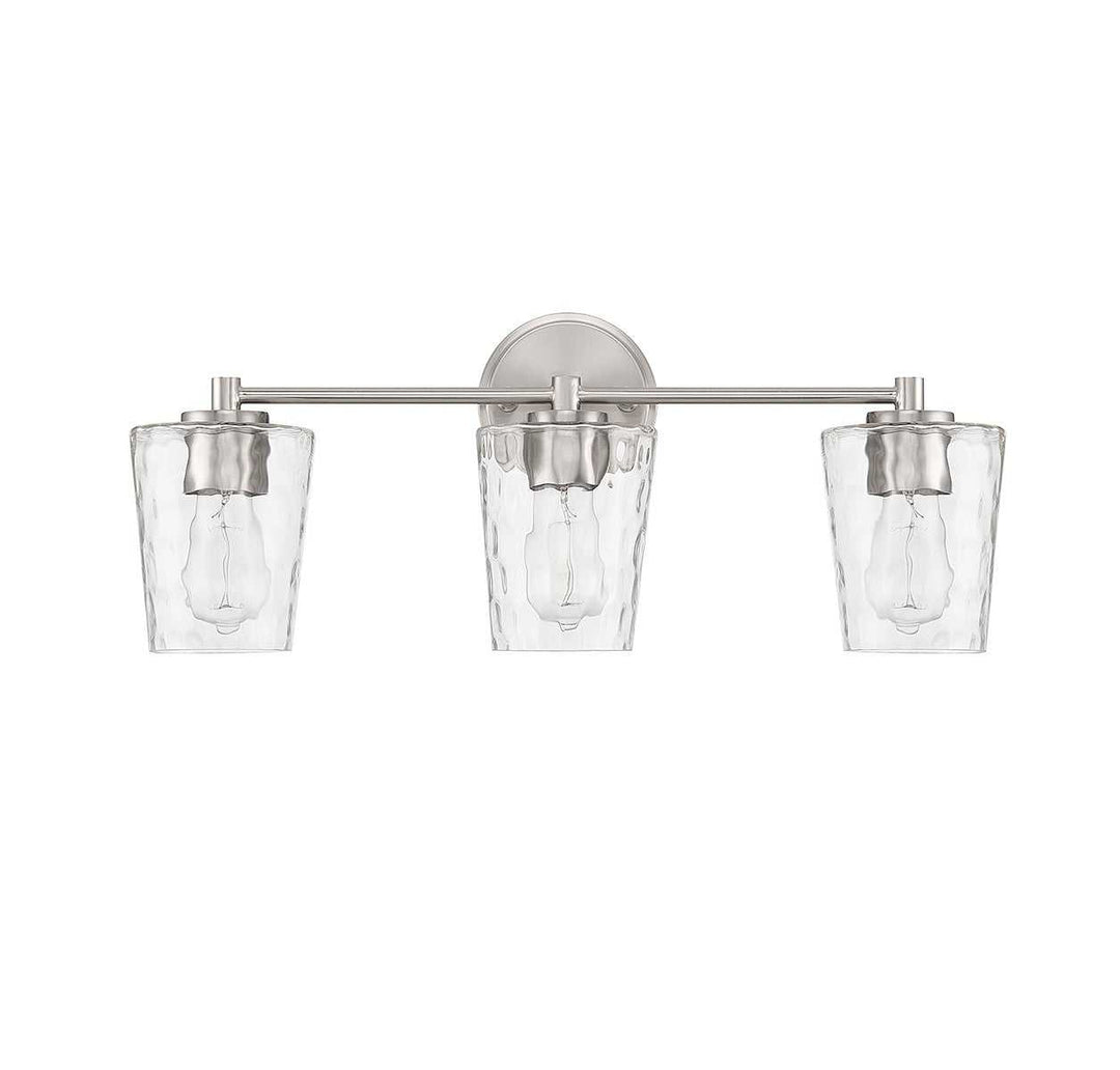 Ballas Three Light Bathroom Vanity in Satin Nickel Savoy House