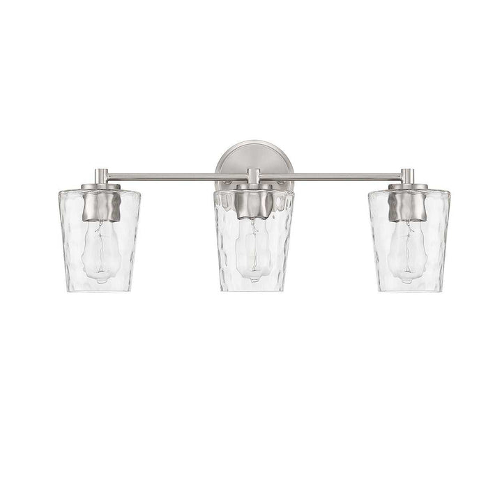 Ballas Three Light Bathroom Vanity in Satin Nickel Savoy House