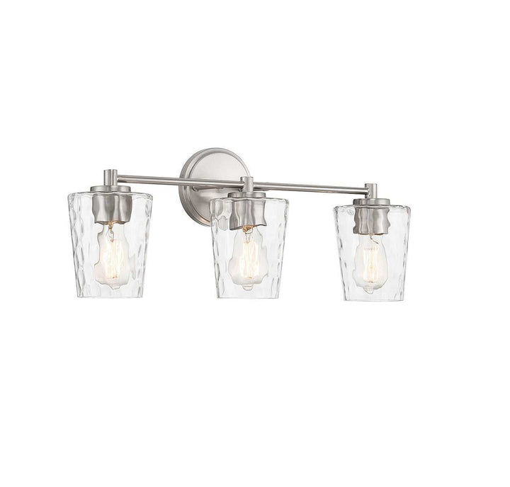 Ballas Three Light Bathroom Vanity in Satin Nickel Savoy House