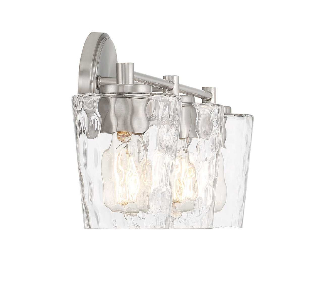 Ballas Three Light Bathroom Vanity in Satin Nickel Savoy House