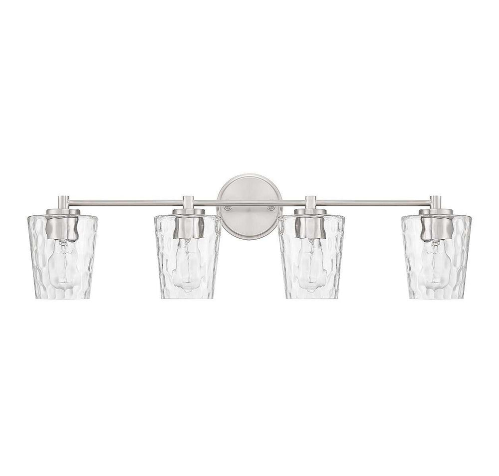 Ballas Four Light Bathroom Vanity in Satin Nickel Savoy House