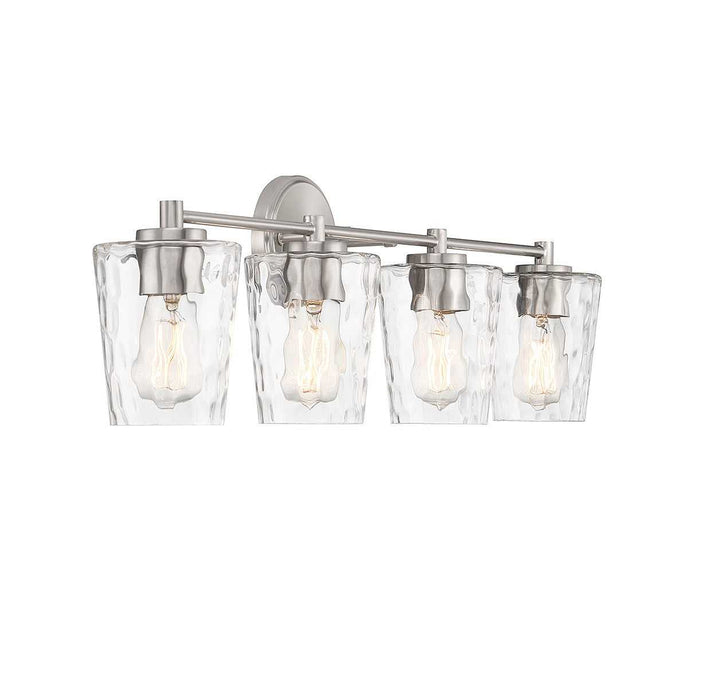Ballas Four Light Bathroom Vanity in Satin Nickel Savoy House