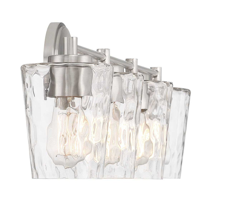 Ballas Four Light Bathroom Vanity in Satin Nickel Savoy House