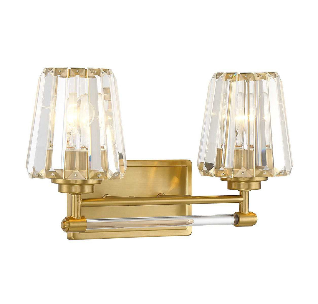 Savoy House - 8-6001-2-322 - Two Light Bathroom Vanity - Garnet - Warm Brass