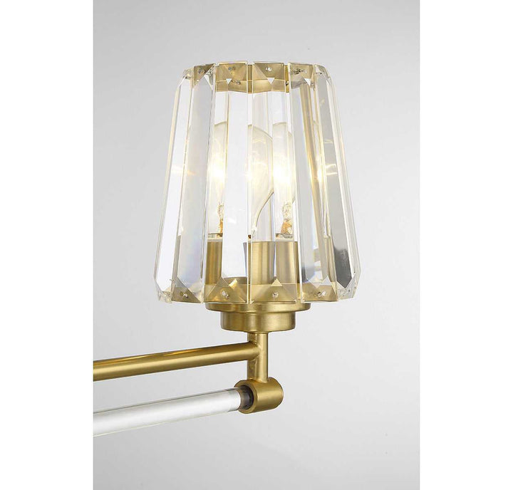 Garnet Three Light Bathroom Vanity in Warm Brass Savoy House