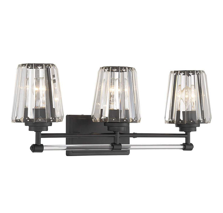 Garnet Three Light Bathroom Vanity in Matte Black Savoy House