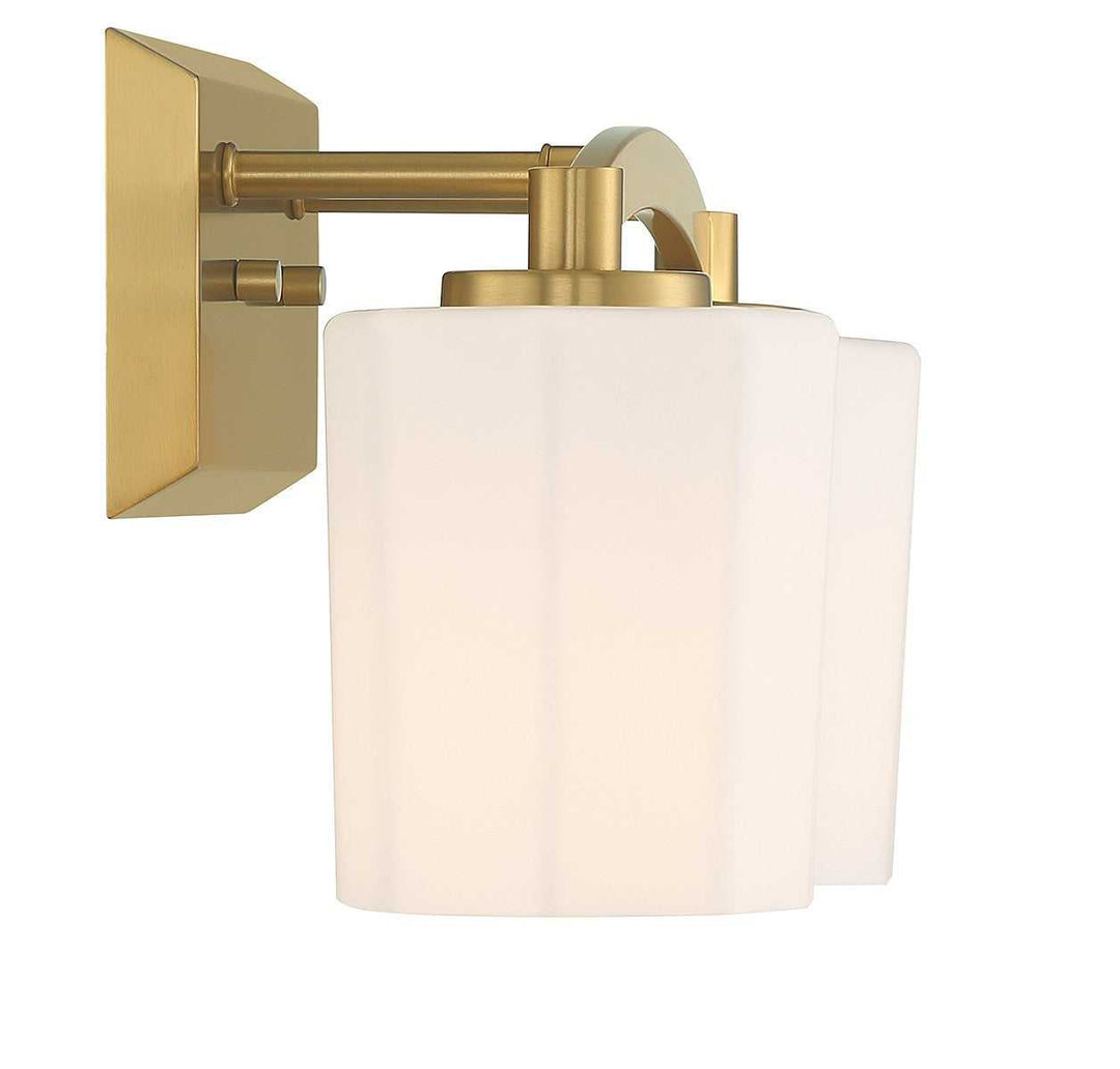 Whitney Two Light Bathroom Vanity in Warm Brass Savoy House