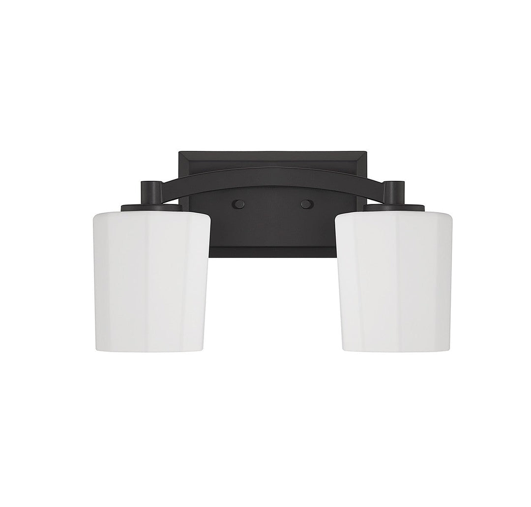 Whitney Two Light Bathroom Vanity in Matte Black Savoy House