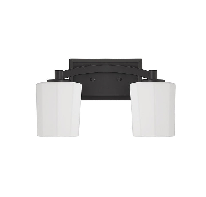 Whitney Two Light Bathroom Vanity in Matte Black Savoy House