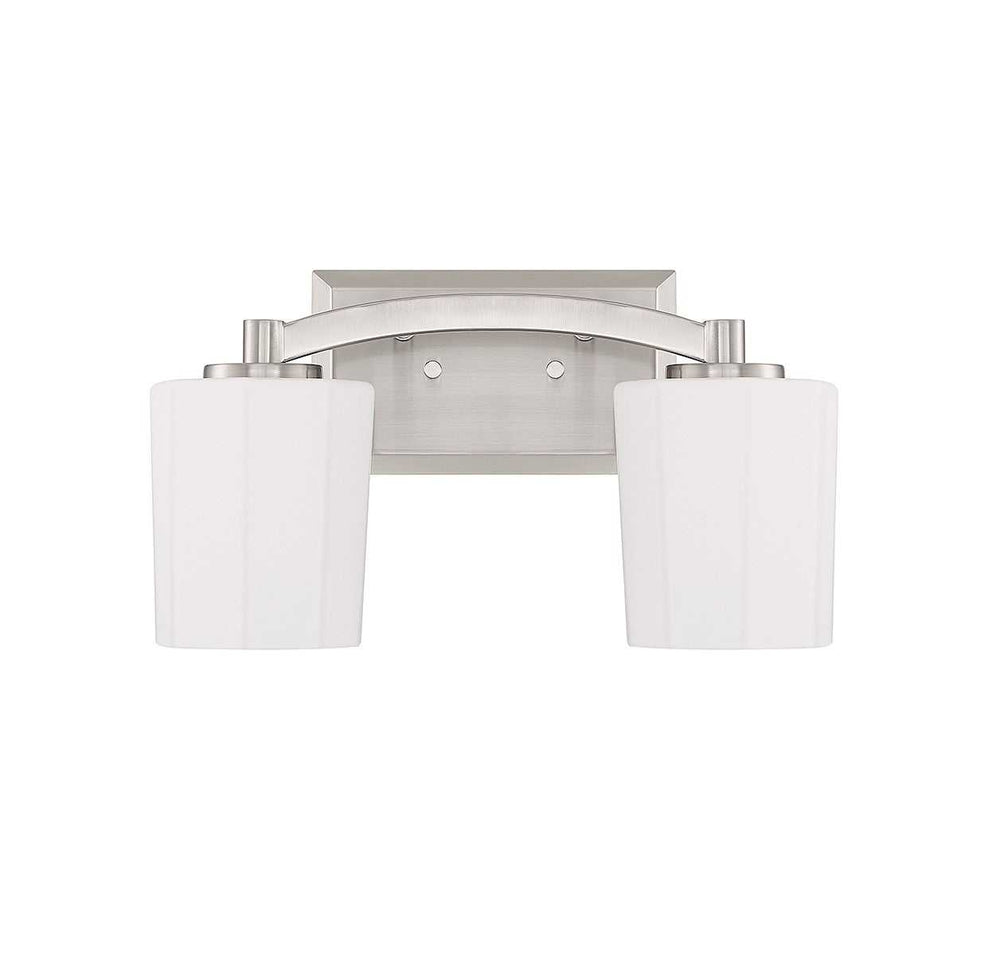 Whitney Two Light Bathroom Vanity in Satin Nickel Savoy House