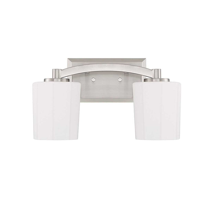 Whitney Two Light Bathroom Vanity in Satin Nickel Savoy House